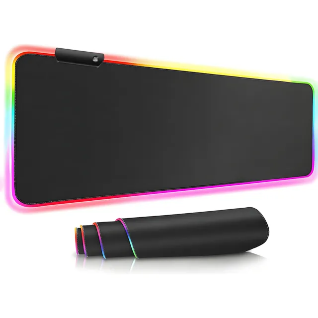 Alfombrilla De Ratón Rgb Gamer, Base De Goma Antideslizante