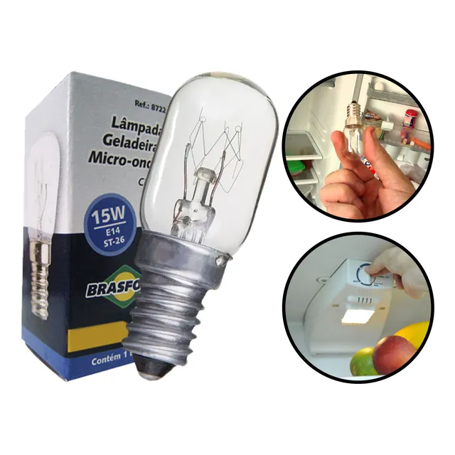 Lâmpada Branco Quente Para Refrigerador Fogão Micro-ondas 