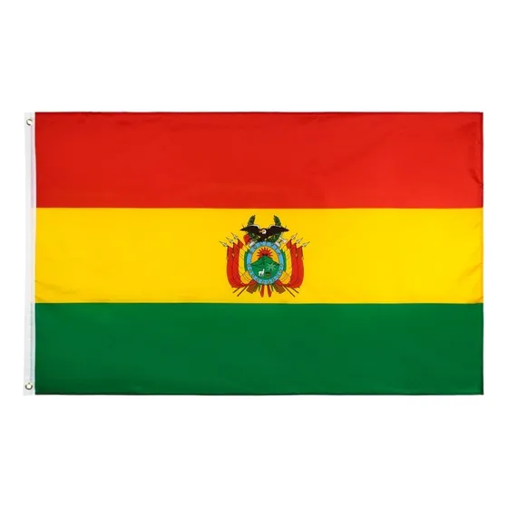 Bandeira Bolivia Oficial 1,50x0,90m Com Anilhas P/mastro