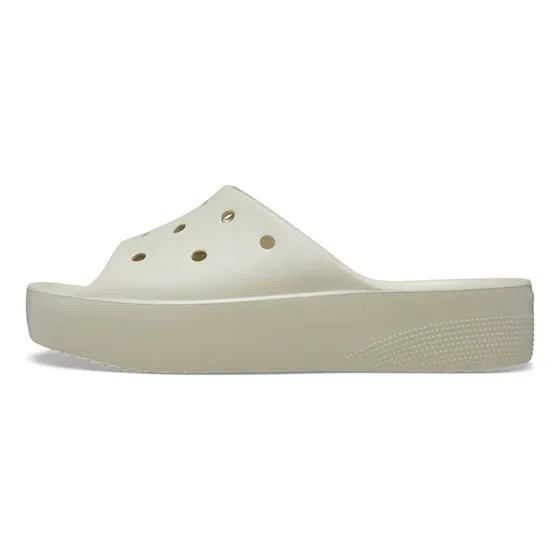 Chinelo Casual Crocs Classic Plataforma Slide Bone