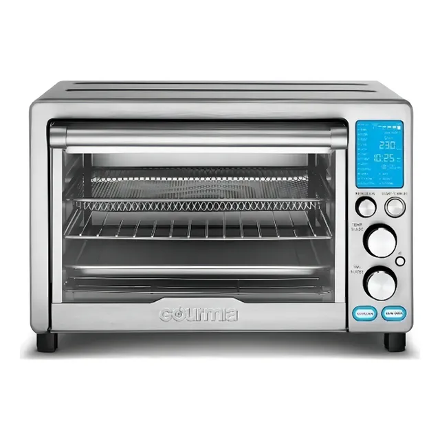 Horno Y Freidora De Aire Gourmia Plateado 2 En 1 Elegante