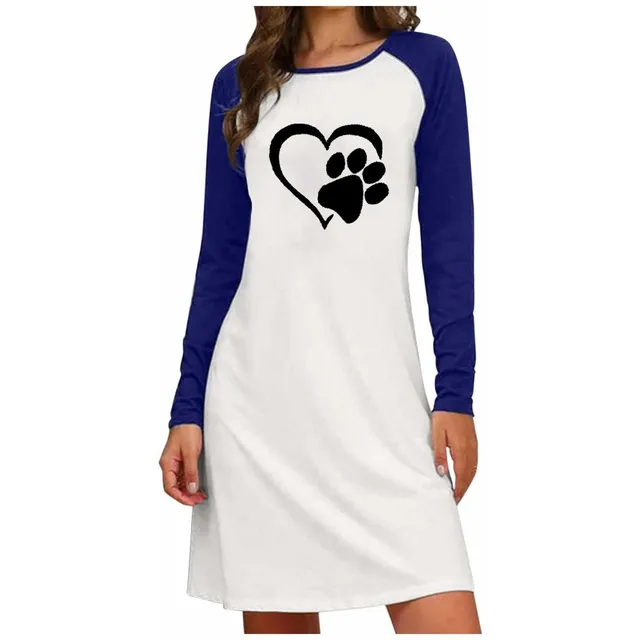 Bmisegm Vestido Suelto Manga Larga Para Mujer Dia San Casual