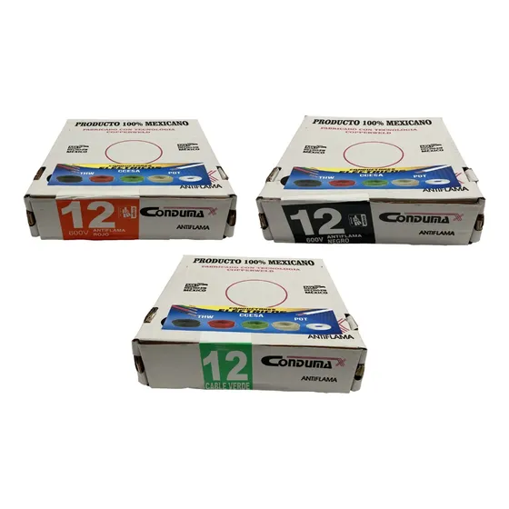 Thw Cal 12 100% Cobre 3 Rollos 