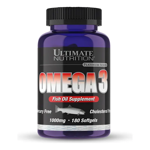 Omega 3 1000mg 180 Cap Ultimate Nutrition, Aceite De Pescado