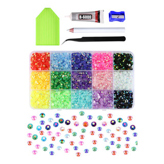 Kit Uñas Pedreria Para Uñas Con Pegamento Resina Cristal Ab Kit Uñas Pedreria Para Uñas Con Pegamento Resina Cristal Ab