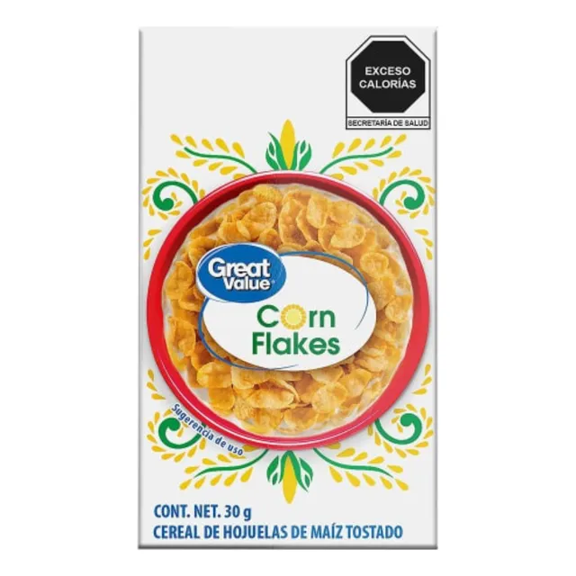 10 Pzas Cereal Great Value Corn Flakes 30 G
