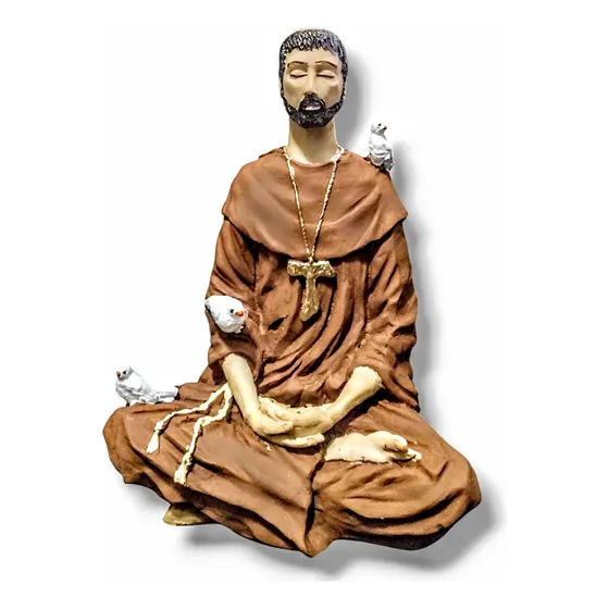 Imagem São Francisco De Assis Meditando 20cm Igual Da Foto