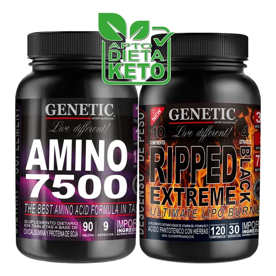 Crecimiento Muscular Magro Ripped Extreme Amino 7500 Genetic