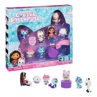 Gabbys Dollhouse, Set De Regalo Con 7 Figuras De Juguete Y A Gabbys Dollhouse, Set De Regalo Con 7 Figuras De Juguete Y A