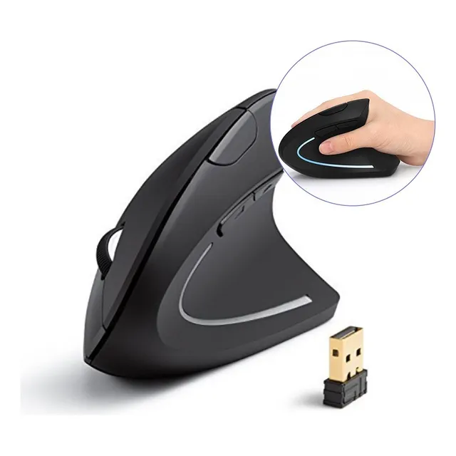 Mouse  Vertical Recargable  Inalambrico Bt  Tipo C