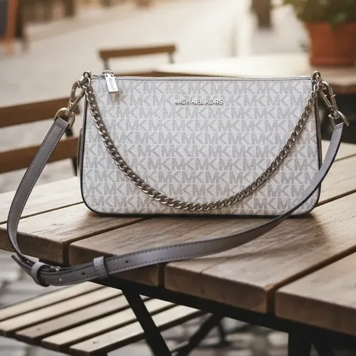MICHAEL KORS バッグ Bolsa Michael Kors Original Jet Set Travel Crossbody White Color