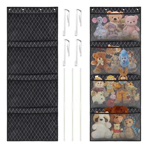 Hamaca Organizadora Para Peluches - Diseño Floral, 4 Capas