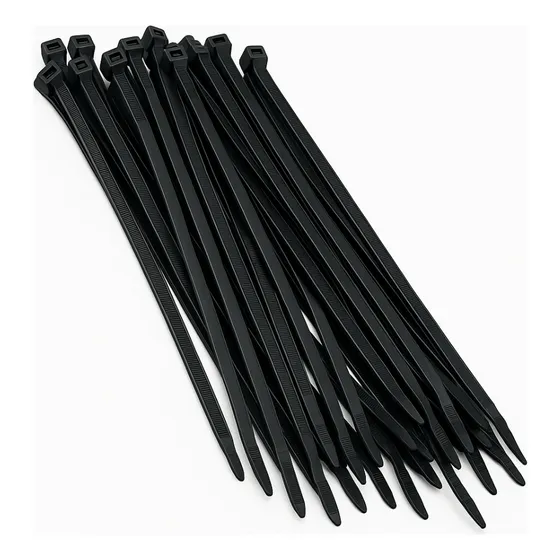 Tirraje De Naylon Negro De 3.6mmx30cm Marca Zasc 100 Piezas