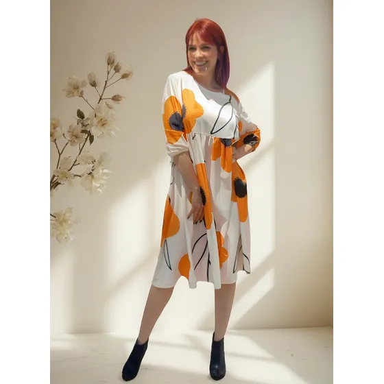 Vestido Rocco Modelo Flower Asd-053 Talles Del M Al 3xl