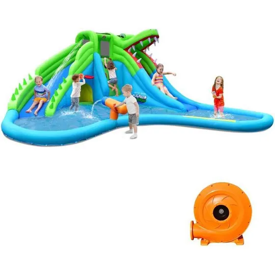 Slickblue Inflatable Crocodile Style Water Slide