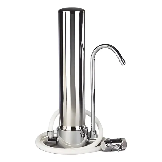Purificador De Agua Sobre Mesada Compacto  Acero Inoxidable