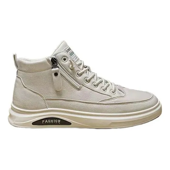 Botas De Cuero Casuales Con Cremallera Para Hombre