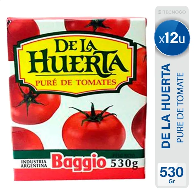 Pure De Tomate De La Huerta Baggio - Pack X12