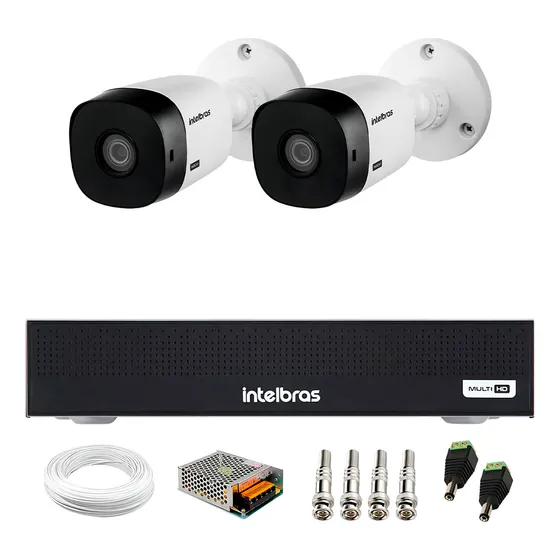 Kit 2 Câmeras Bullet Vhl 1220 B 1080p Dvr 4 Canais Intelbras