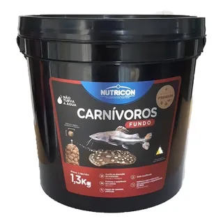 Ração Para Peixes CarnĂvoros De Fundo Nutricon 1,3kg Balde Ração Para Peixes CarnĂvoros De Fundo Nutricon 1,3kg Balde