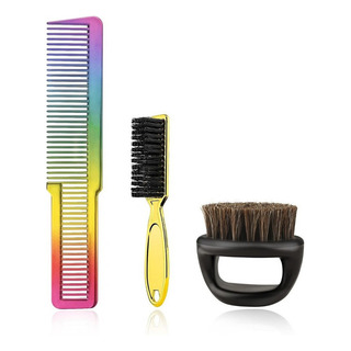 Juego De Peine Con Cepillo Para Barbero, 3 Piezas Juego De Peine Con Cepillo Para Barbero, 3 Piezas