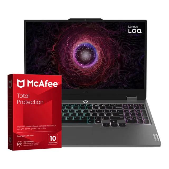 Lenovo Loq Ryzen 5 Rtx 3050 8gb 512gb + Mcafee 10 Disposit Gris