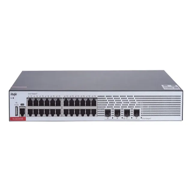 Ruijie Switch De Acceso Capa 3 Con Doble Chip Para Alta Disponibilidad Ideal En Redes Empresariales Con 24 Puertos Gigabit Y 4 Sfp+ 10gb