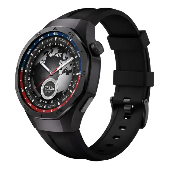 Relógio Smartwatch Am34 Tela AMOLED A Prova D'água Redondo Bluetooth Sport Divino Aurafit Com Pulseiras