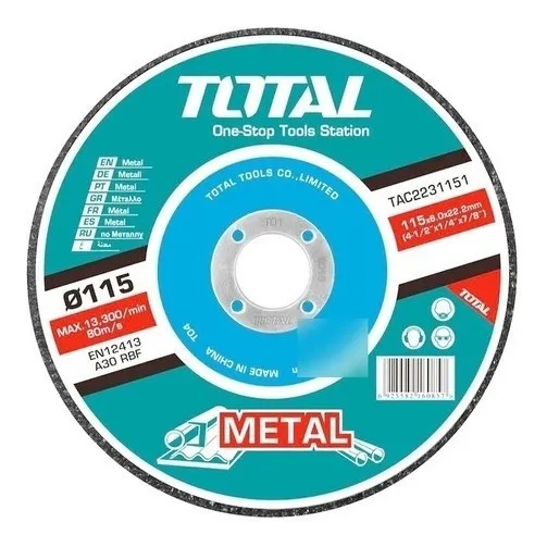 Disco Desbaste 4 1/2x1/4x7/8 Metal X 4 Und