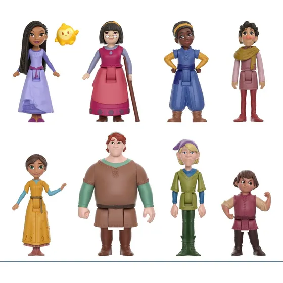 Wish Pack De 8 Mini Figuras Articuladas Y Figura De Estrella