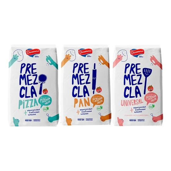 Harina Premezcla Celiaco Dicomere X450g Pack Surtido X3