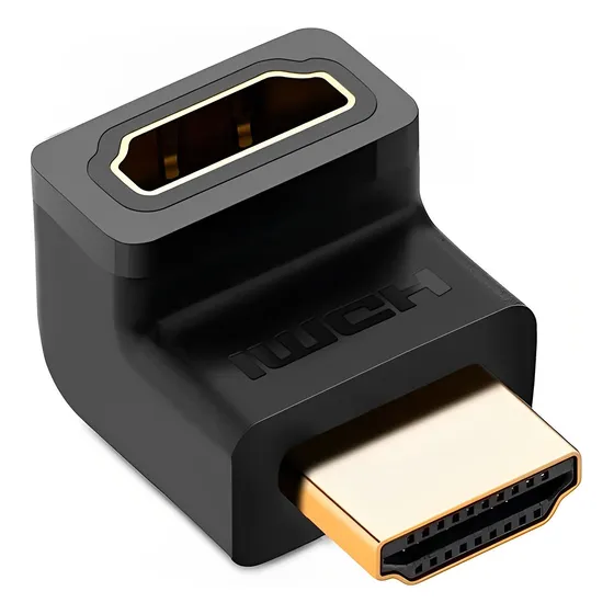 Adaptador de vídeo Ugreen Hdmi macho/hembra angular negro