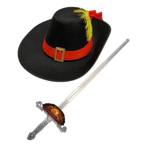 Sombrero Y Espada Gato Con Botas Cuento Disfraz