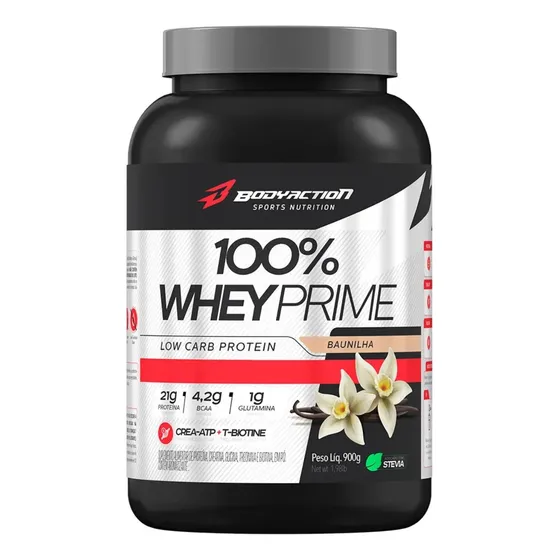  Whey 100% Proteína Prime Low Carb Pote 900g - Body Action