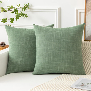 Set De 2 Fundas De Almohada Verde Salvia 60 X 60 Cm Estilo B Set De 2 Fundas De Almohada Verde Salvia 60 X 60 Cm Estilo B