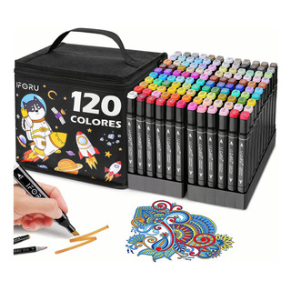 Marcadores 120 Colores Doble Punta Plumones Punta Ifou Marcadores 120 Colores Doble Punta Plumones Punta Ifou