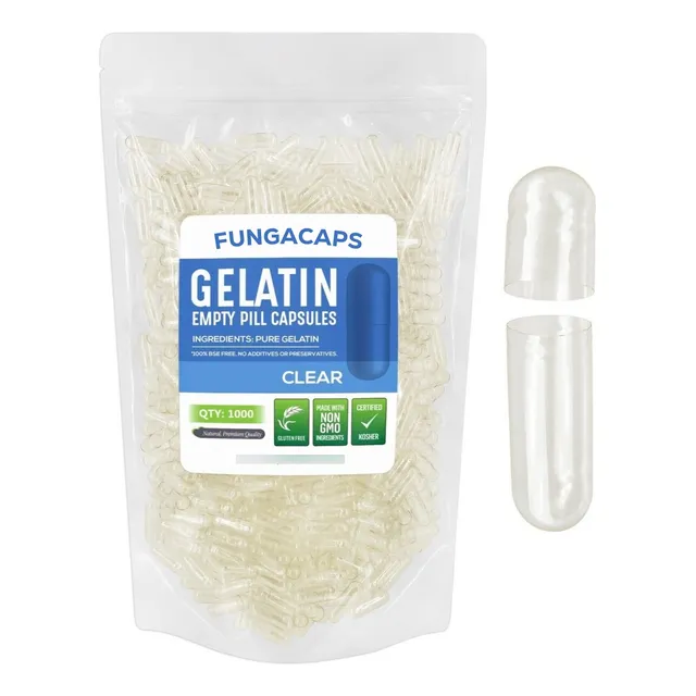 Capsulas Vacias De Gelatina Transparentes Suplementos 1000u