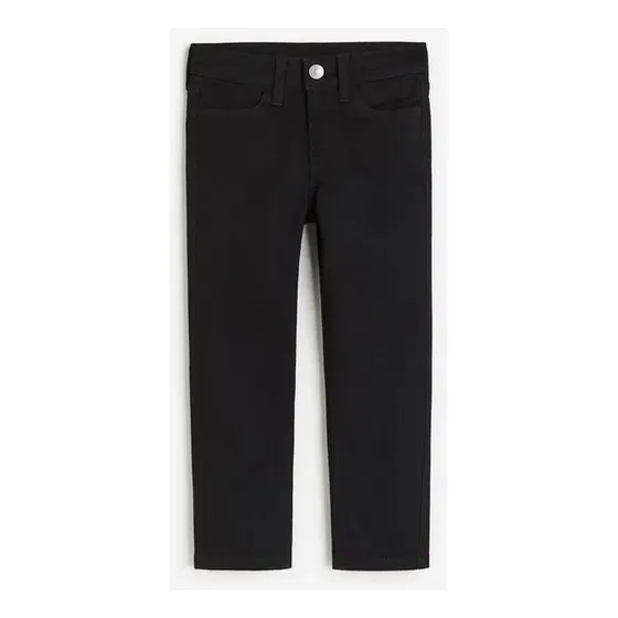 Jeans Pantalon Para Niño Negro Slim Fit Stretch Marca H&m