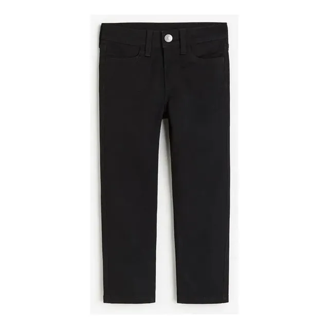Jeans Pantalon Para Niño Negro Slim Fit Stretch Marca H&m