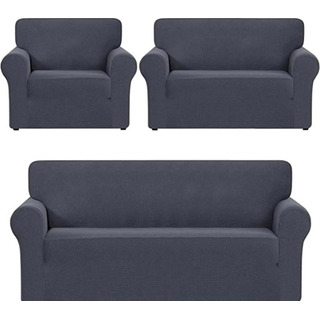 Protector Cubre Sala Ajustable Stretch Fit Elástico 3 Piezas Protector Cubre Sala Ajustable Stretch Fit Elástico 3 Piezas