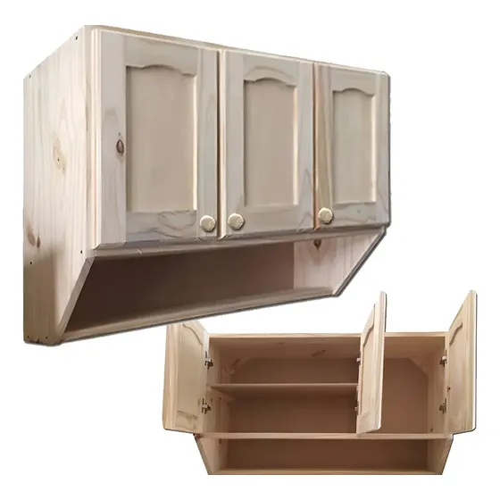 Waluminio aereos de cocina muebles de madera color beige