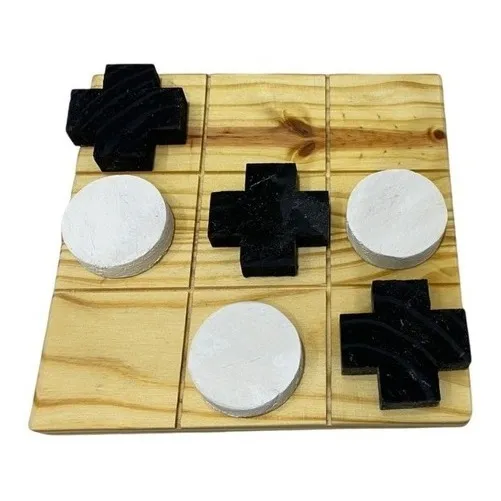 Juego Tateti Gigante Tablero Fichas Madera Bolsa Sheli 0005