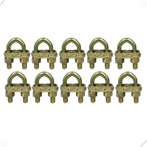 Kit 10 Conector Grampo Gtdu Haste Aterramento Duplo 1/2 5/8