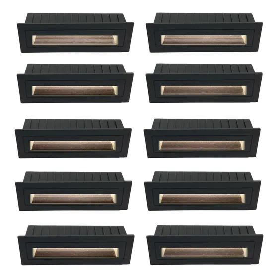 Aplique Foco Led Embutido Muro Pared Luz Neutra 6w X10 U