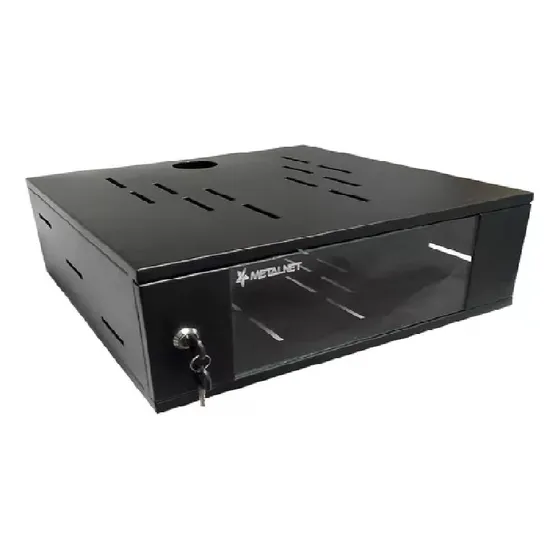 Rack Para Dvr Tipo Gabinete (15x40x40)cm Pta Vidrio Metalnet