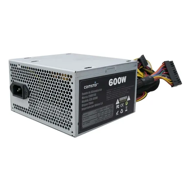 Fuente Pc 600w 220v Generica Comstar Fan 120m 20+4pin Backup
