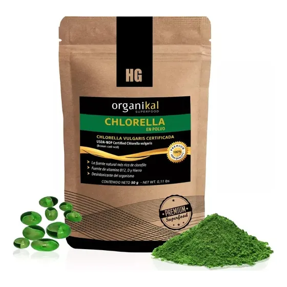 Chlorella Pura En Polvo Hg  X50g