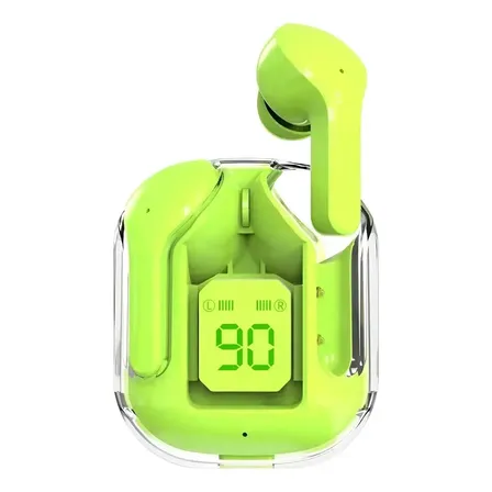 Auriculares Bluetooth 5.3 In-ear Gamer Inalámbricos Keluona Audífonos Air31 T6 Color Verde Con Luz Led Air31 Verde