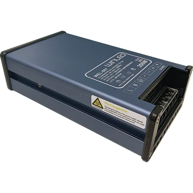 Eliminador Voltaje Cd12v 200w Aluminio Impermeable Wel-007
