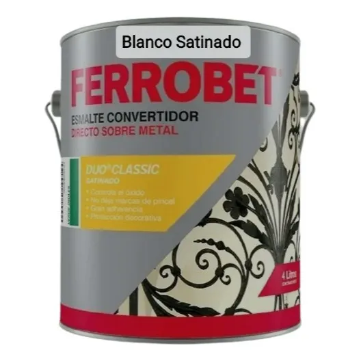 Ferrobet Dúo Blanco Satinado X 1 Lt Esege Z/ Flores